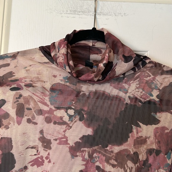 Tribal Cowl Neck Long Sleeve Shirt - Picture 2 of 7